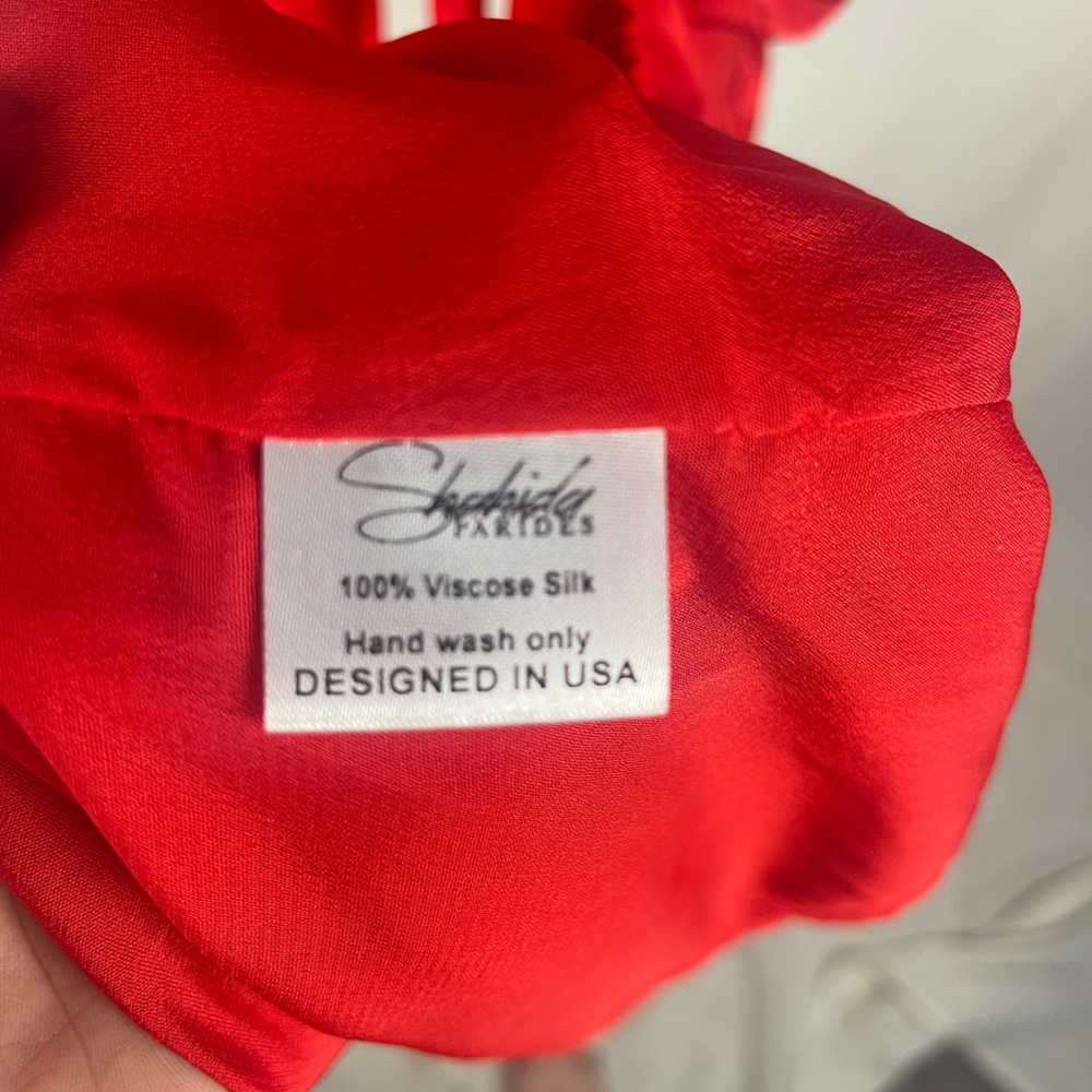 Shahida Parides Red Long Sleeve Cutout Mini Dress Size Small(4-6) NWT - Picture 13 of 14